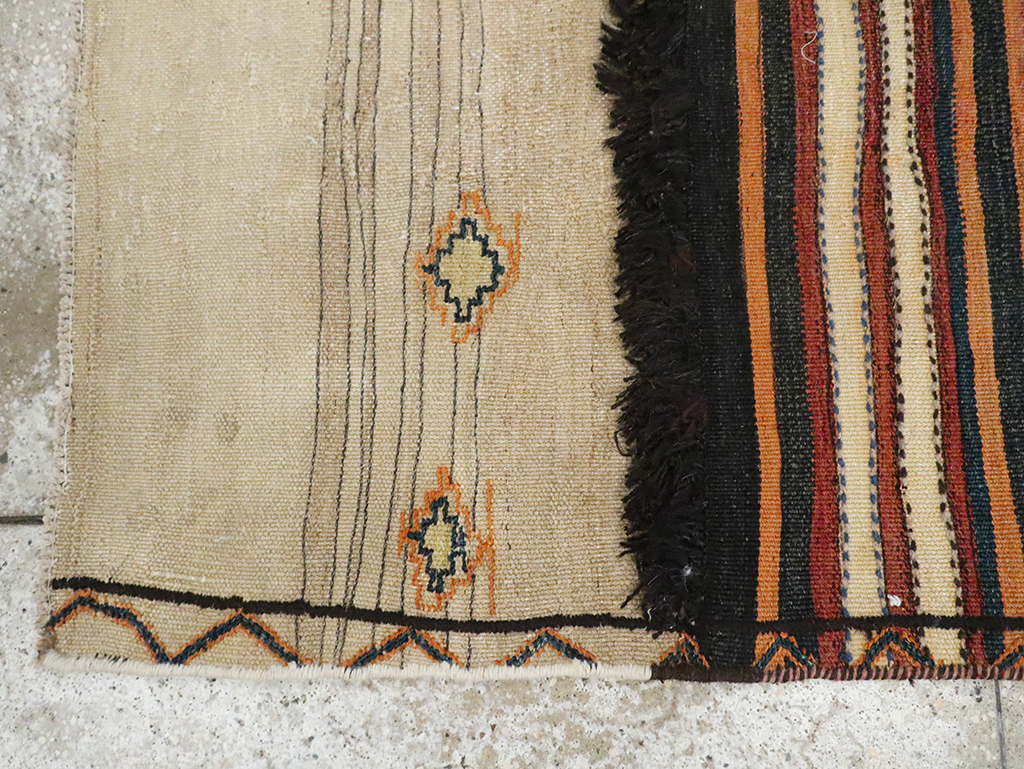 Vintage Persian Chaharmahal Bakhtiari Tacheh Flatweave Kilim , No.28037 - Gss