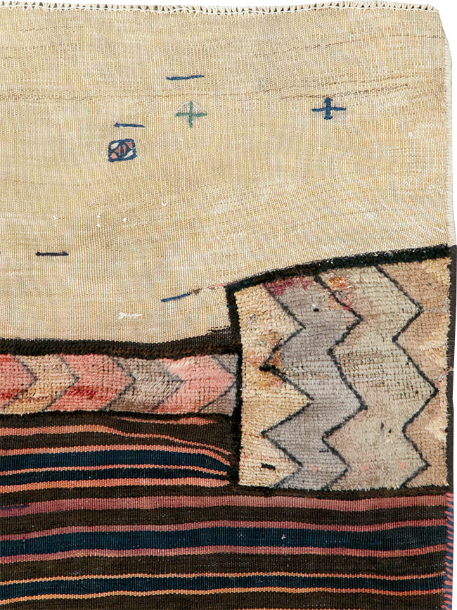 Vintage Persian Chaharmahal Bakhtiari Tacheh Flatweave Kilim , No.28038 - Gss
