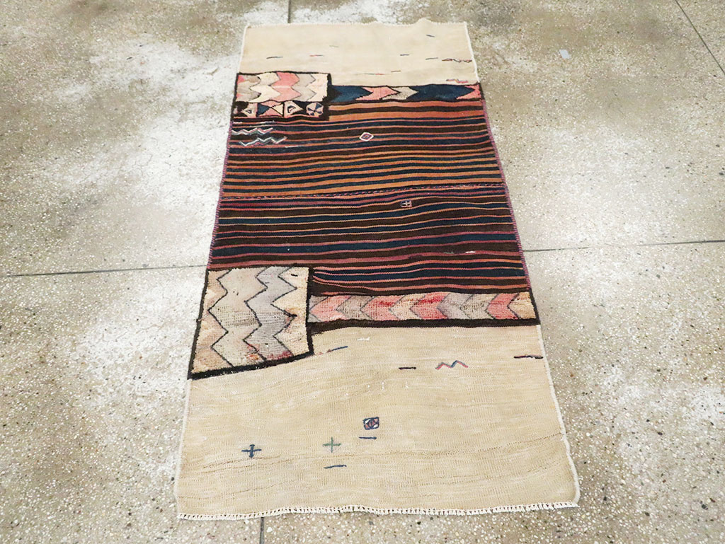 Vintage Persian Flatweave Kilim Throw Rug, No.28038 - Gss