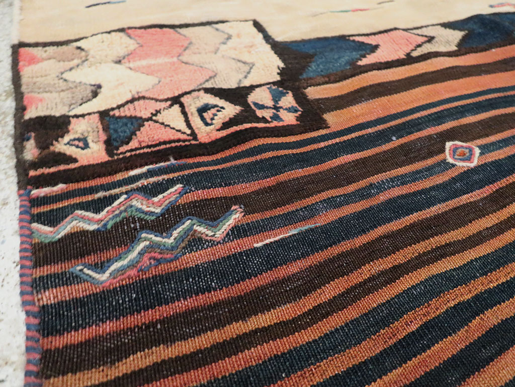 Vintage Persian Chaharmahal Bakhtiari Tacheh Flatweave Kilim , No.28038 - Gss