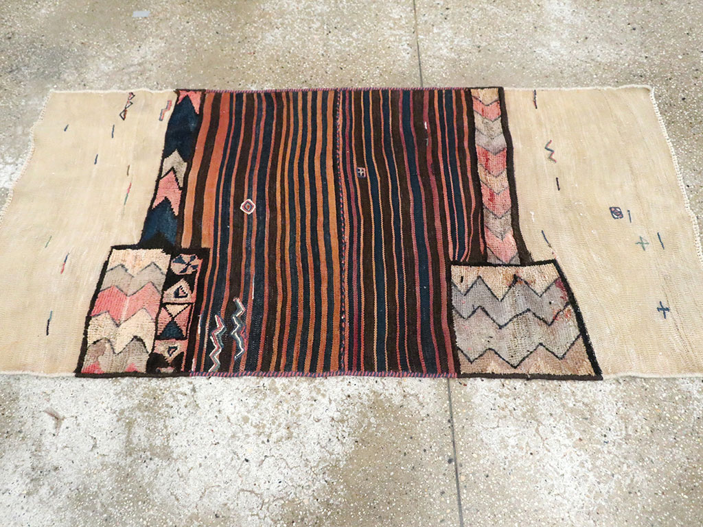 Vintage Persian Chaharmahal Bakhtiari Tacheh Flatweave Kilim , No.28038 - Gss