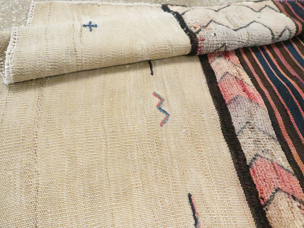 Vintage Persian Flatweave Kilim Throw Rug, No.28038 - Gss