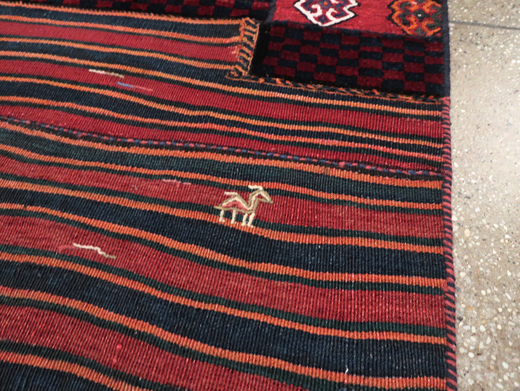 Vintage Persian Chaharmahal Bakhtiari Tacheh Flatweave Kilim, No.28040 - Gss