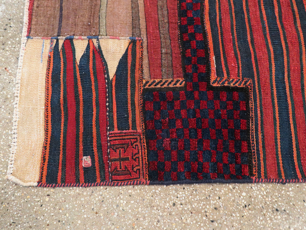Vintage Persian Chaharmahal Bakhtiari Tacheh Flatweave Kilim, No.28040 - Gss