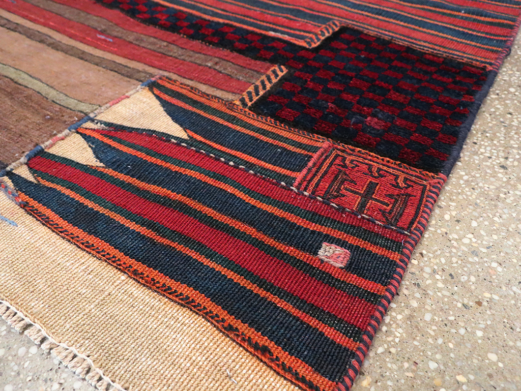 Vintage Persian Chaharmahal Bakhtiari Tacheh Flatweave Kilim, No.28040 - Gss