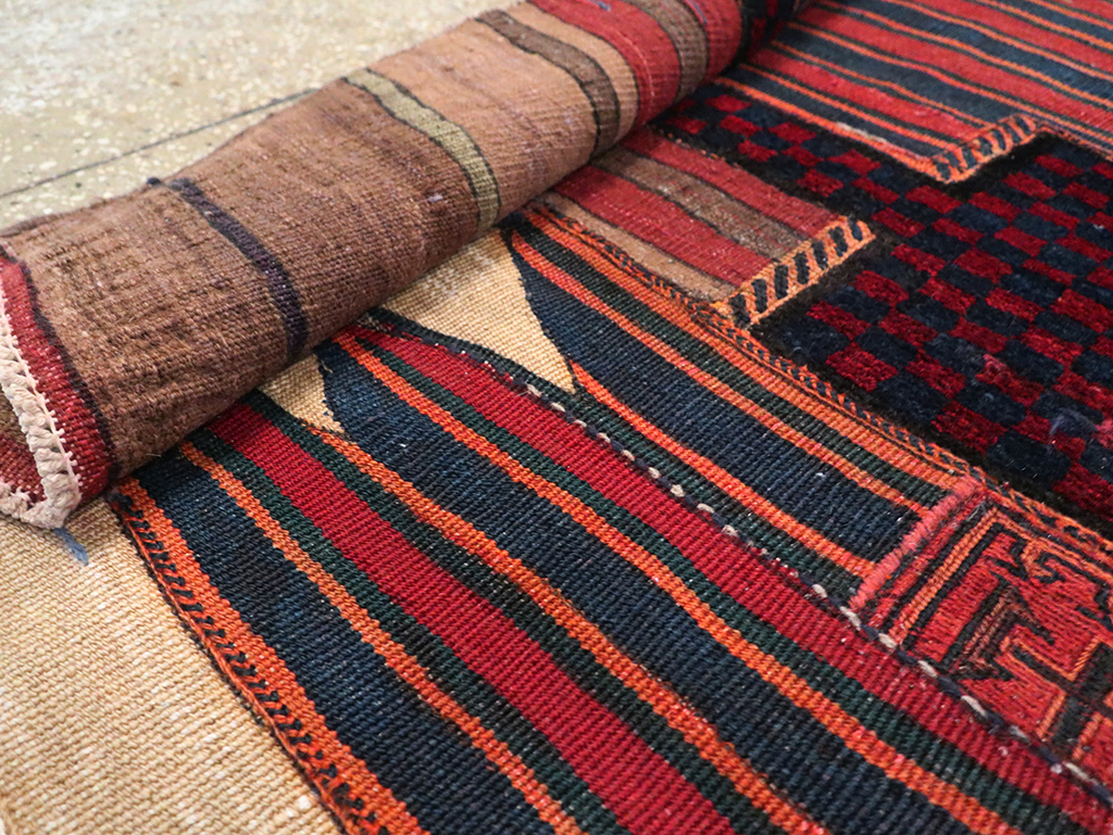 Vintage Persian Chaharmahal Bakhtiari Tacheh Flatweave Kilim, No.28040 - Gss