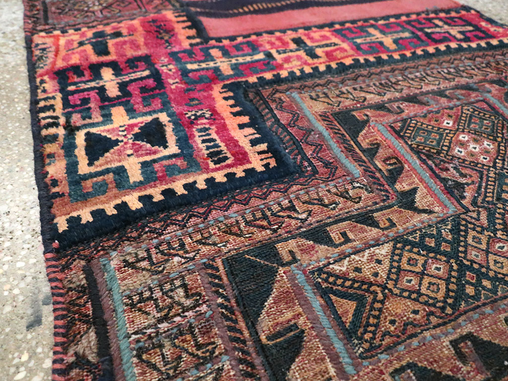 Vintage Persian Chaharmahal Bakhtiari Tacheh Flatweave Kilim , No.28041 - Gss