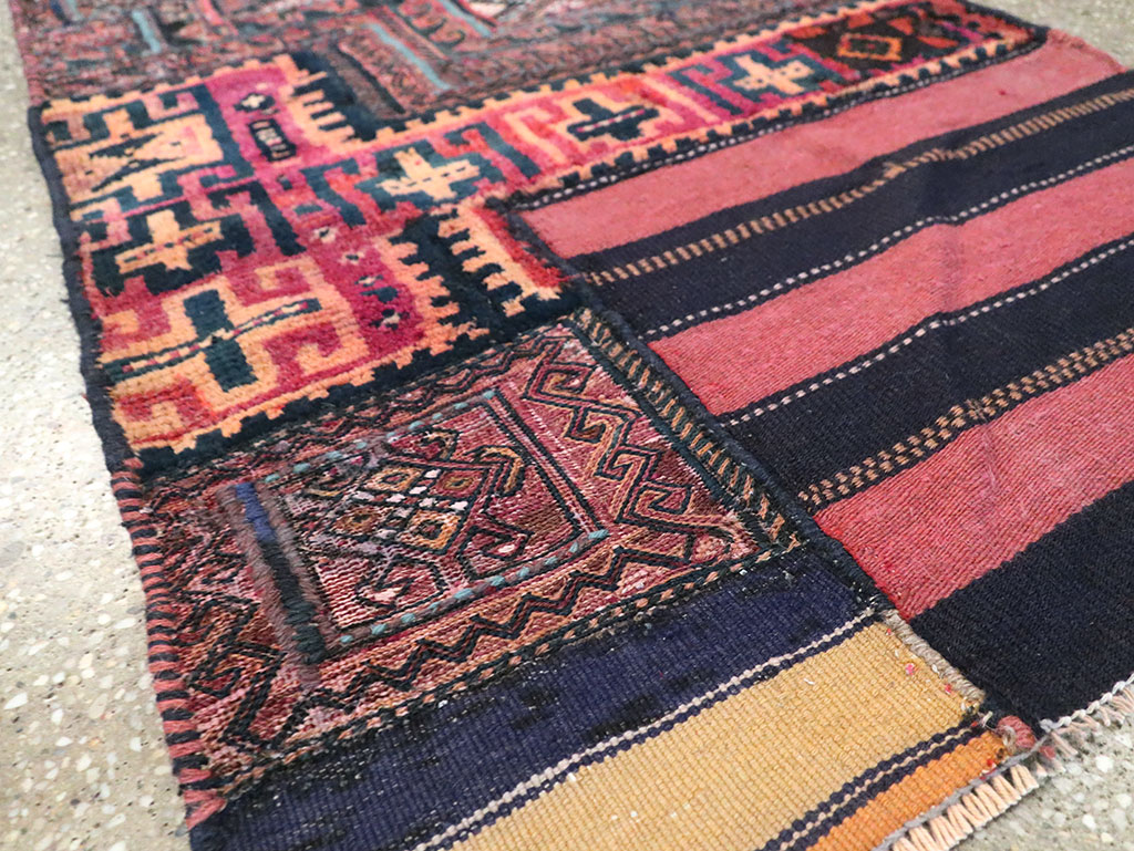 Vintage Persian Chaharmahal Bakhtiari Tacheh Flatweave Kilim , No.28041 - Gss