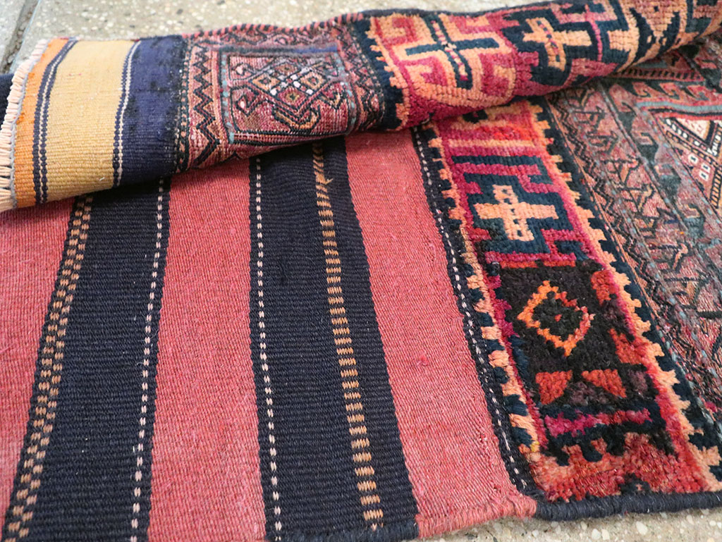 Vintage Persian Flatweave Kilim Throw Rug, No.28041 - Gss