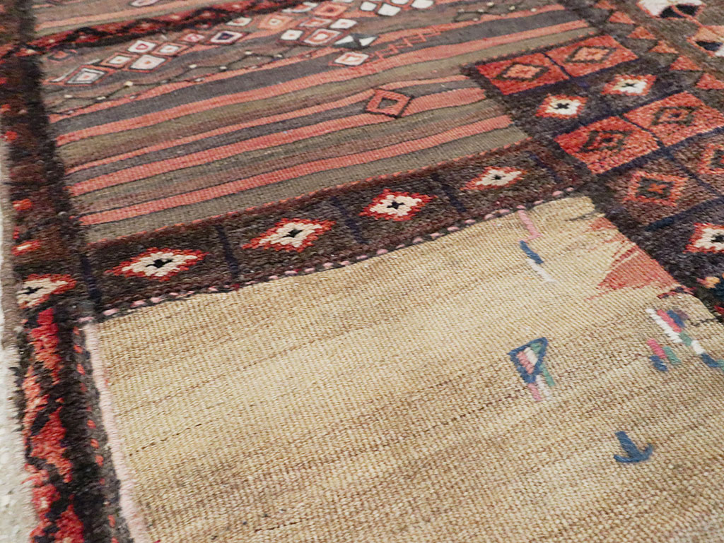 Vintage Persian Chaharmahal Bakhtiari Tacheh Flatweave Kilim , No.28042 - Gss