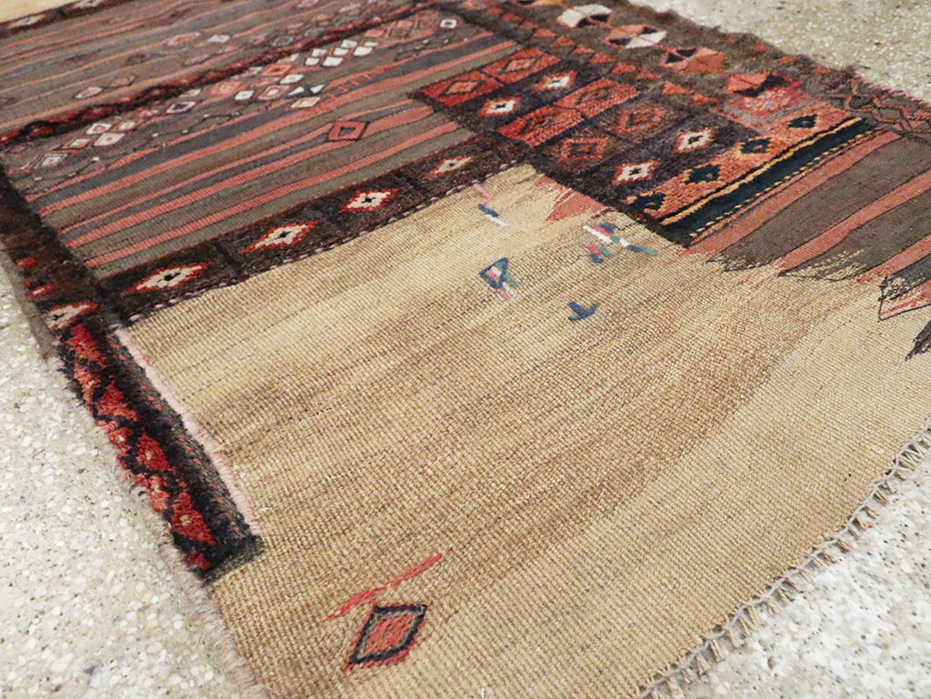 Vintage Persian Chaharmahal Bakhtiari Tacheh Flatweave Kilim , No.28042 - Gss