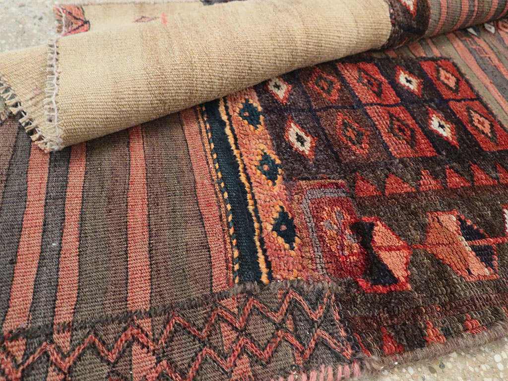 Vintage Persian Chaharmahal Bakhtiari Tacheh Flatweave Kilim , No.28042 - Gss
