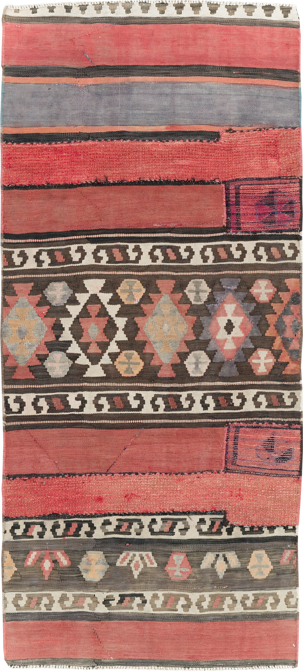 Vintage Persian Flatweave Kilim Throw Rug, No.28043 - Gss