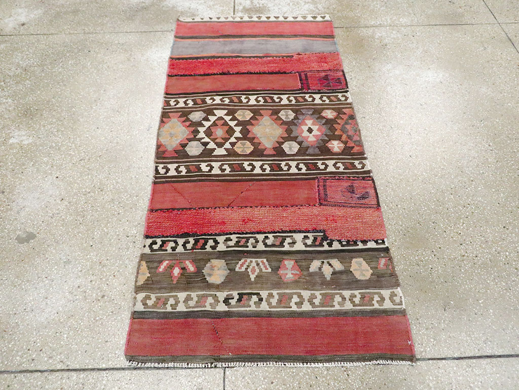 Vintage Persian Flatweave Kilim Throw Rug, No.28043 - Gss