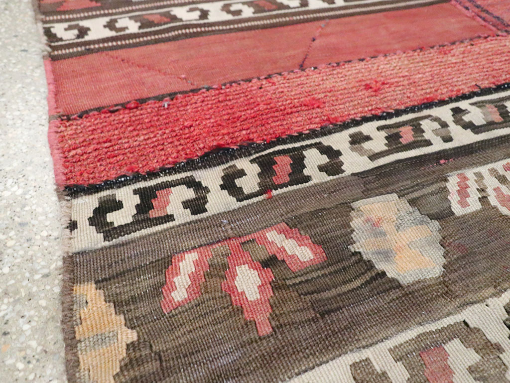 Vintage Persian Flatweave Kilim Throw Rug, No.28043 - Gss