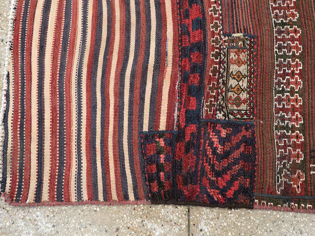 Vintage Persian Chaharmahal Bakhtiari Tacheh Flatweave Kilim, No.28044 - Gss