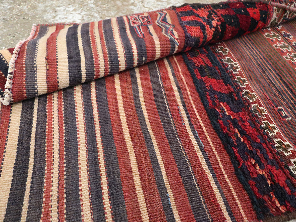 Vintage Persian Flatweave Kilim Throw Rug, No.28044 - Gss