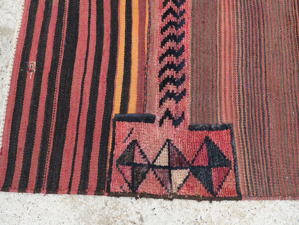 Vintage Persian Flatweave Kilim Throw Rug, No.28046 - Gss