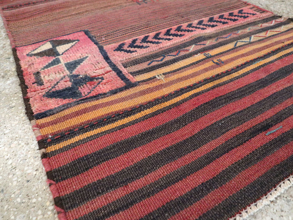 Vintage Persian Flatweave Kilim Throw Rug, No.28046 - Gss