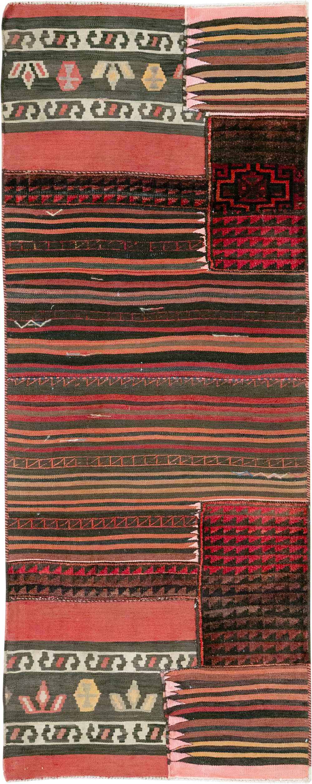 Vintage Persian Flatweave Kilim Rug, No.28047 - Gss