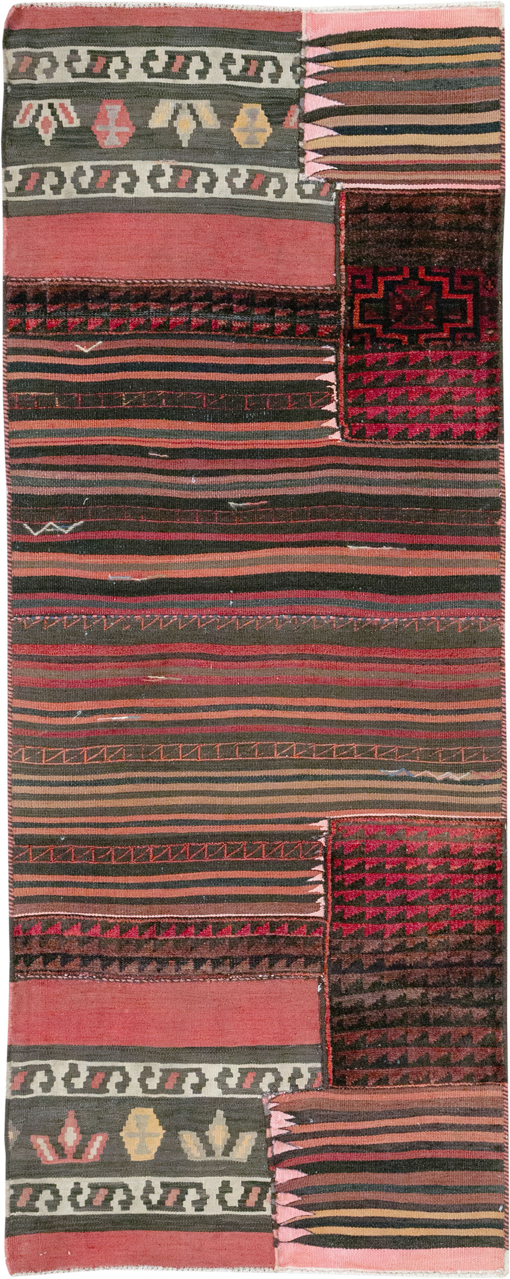Vintage Persian Chaharmahal Bakhtiari Tacheh Flatweave Kilim, No.28047 - Gss