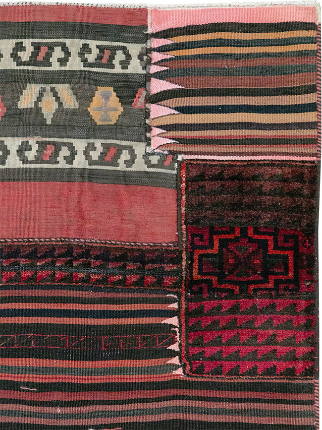 Vintage Persian Chaharmahal Bakhtiari Tacheh Flatweave Kilim, No.28047 - Gss