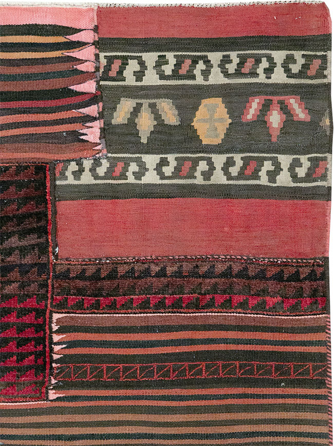 Vintage Persian Chaharmahal Bakhtiari Tacheh Flatweave Kilim, No.28047 - Gss