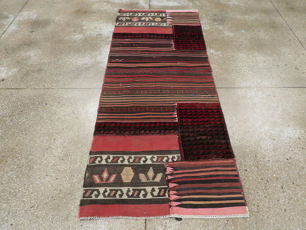 Vintage Persian Chaharmahal Bakhtiari Tacheh Flatweave Kilim, No.28047 - Gss