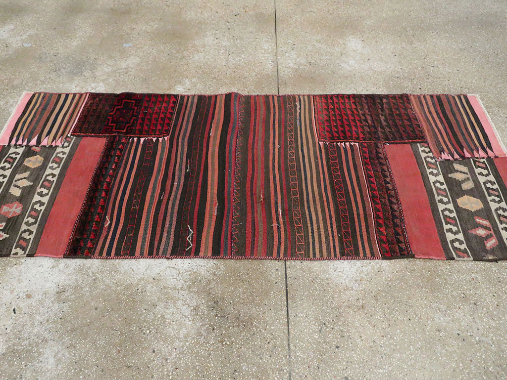 Vintage Persian Chaharmahal Bakhtiari Tacheh Flatweave Kilim, No.28047 - Gss