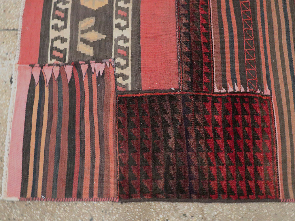 Vintage Persian Chaharmahal Bakhtiari Tacheh Flatweave Kilim, No.28047 - Gss