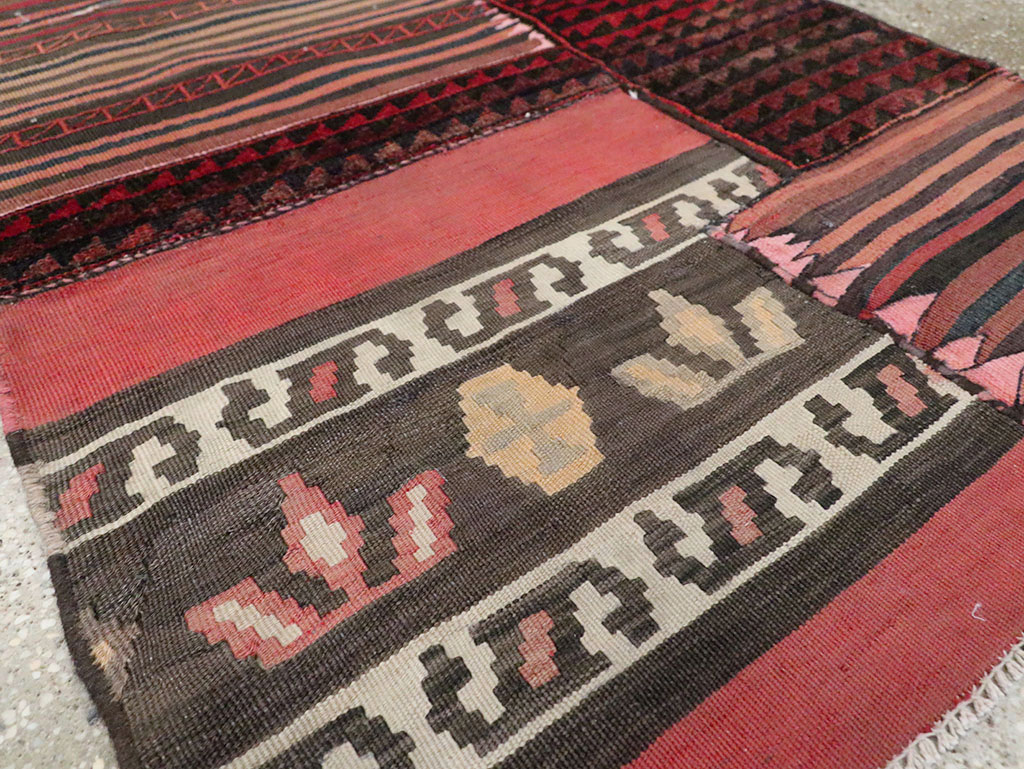 Vintage Persian Chaharmahal Bakhtiari Tacheh Flatweave Kilim, No.28047 - Gss