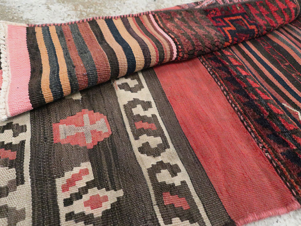 Vintage Persian Chaharmahal Bakhtiari Tacheh Flatweave Kilim, No.28047 - Gss