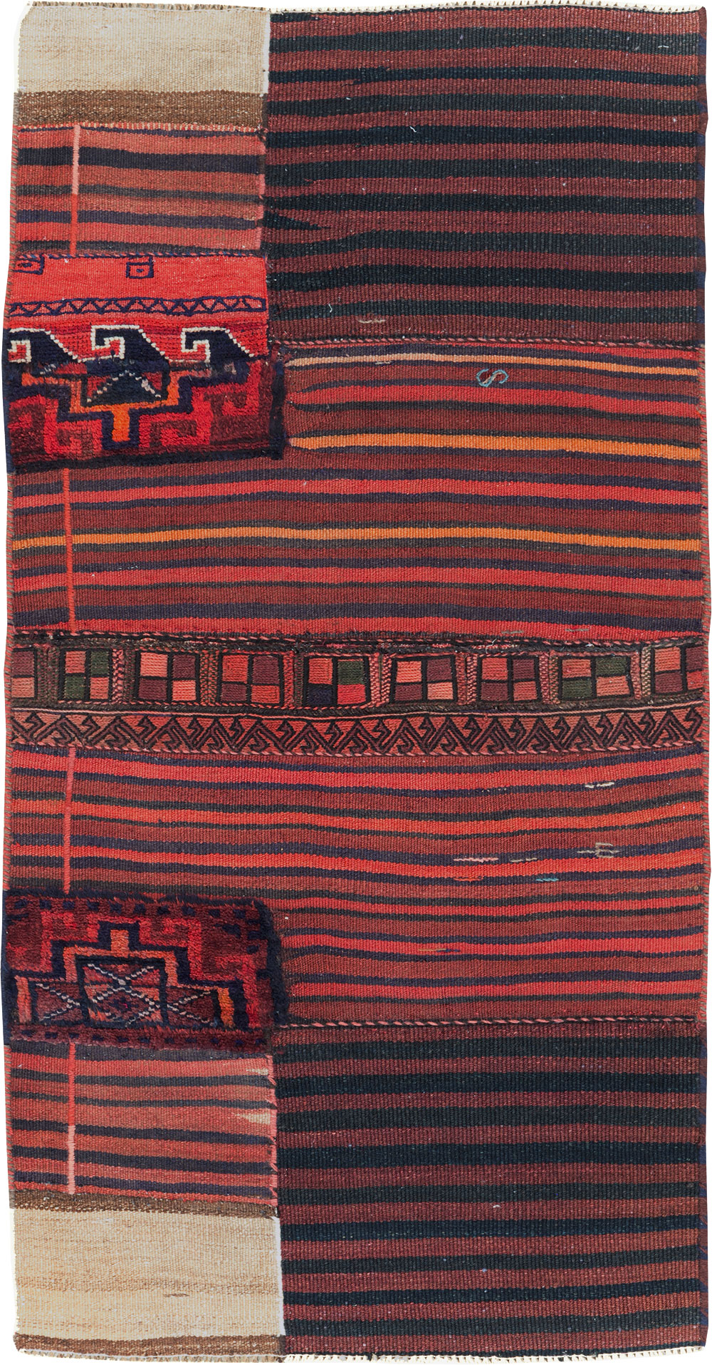 Vintage Persian Chaharmahal Bakhtiari Tacheh Flatweave Kilim , No.28048 - Gss
