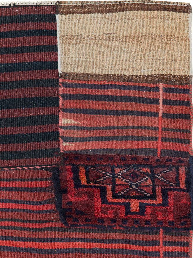 Vintage Persian Chaharmahal Bakhtiari Tacheh Flatweave Kilim , No.28048 - Gss