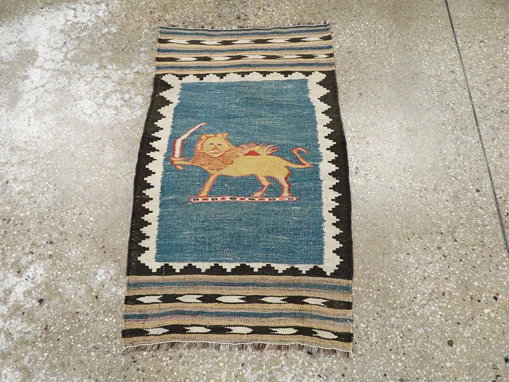 Vintage Persian Pictorial Kilim, No.28050 - Gss