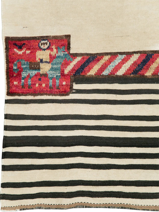 Mid-20th Century Persian Pictorial Kilim, No.28051 - Gss