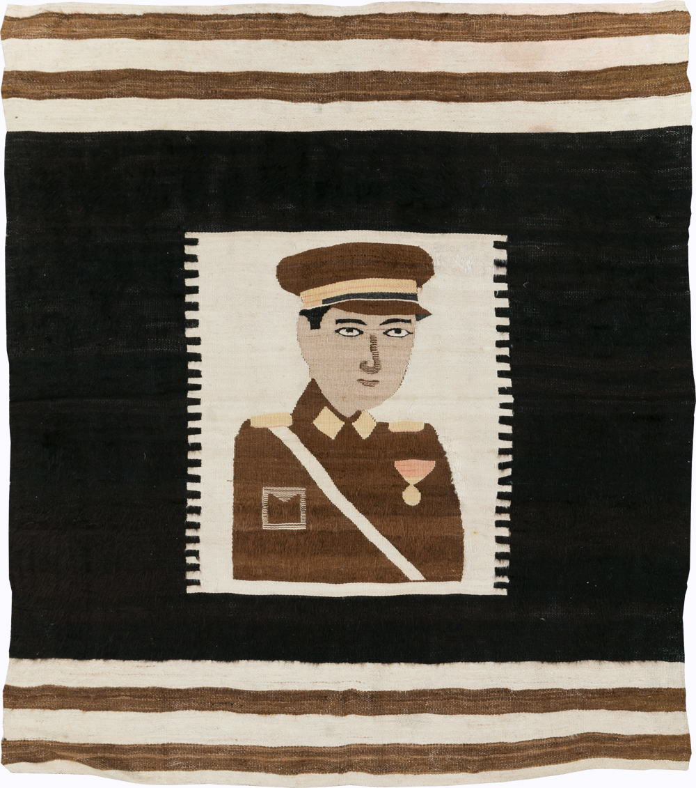 Vintage Pictorial Flatweave, No.28052 - Gss