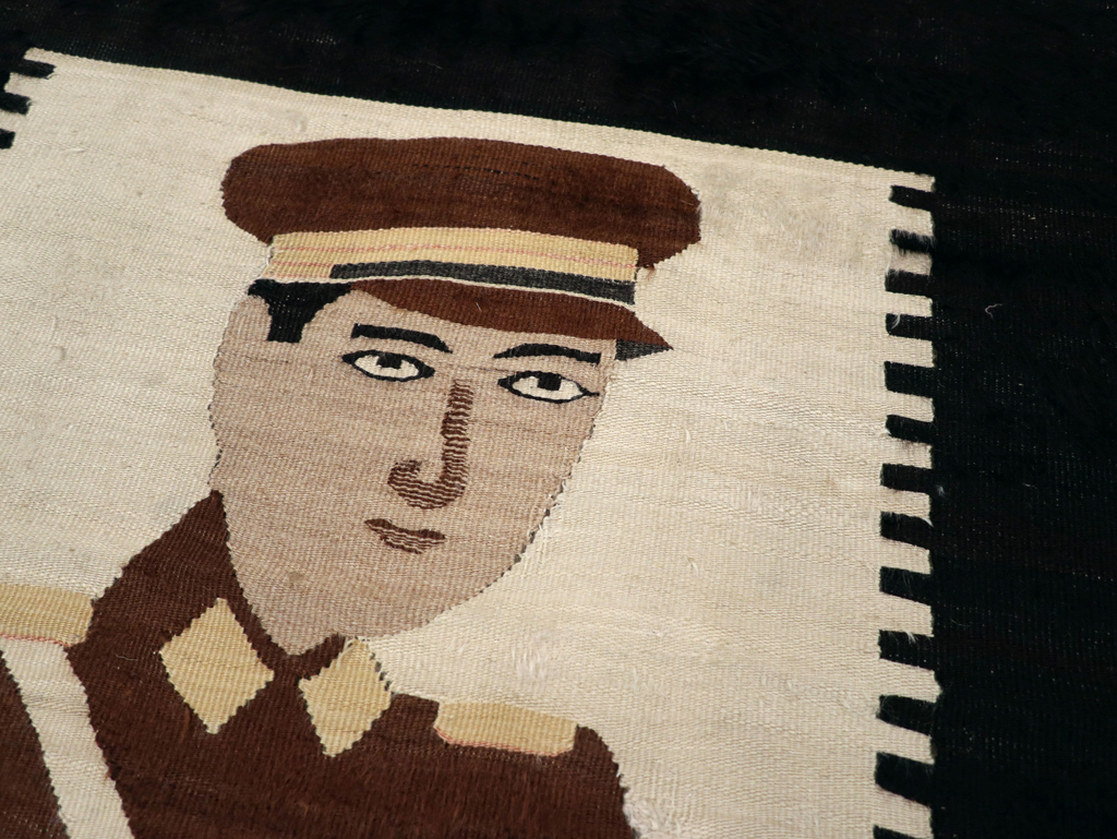 Vintage Pictorial Flatweave, No.28052 - Gss