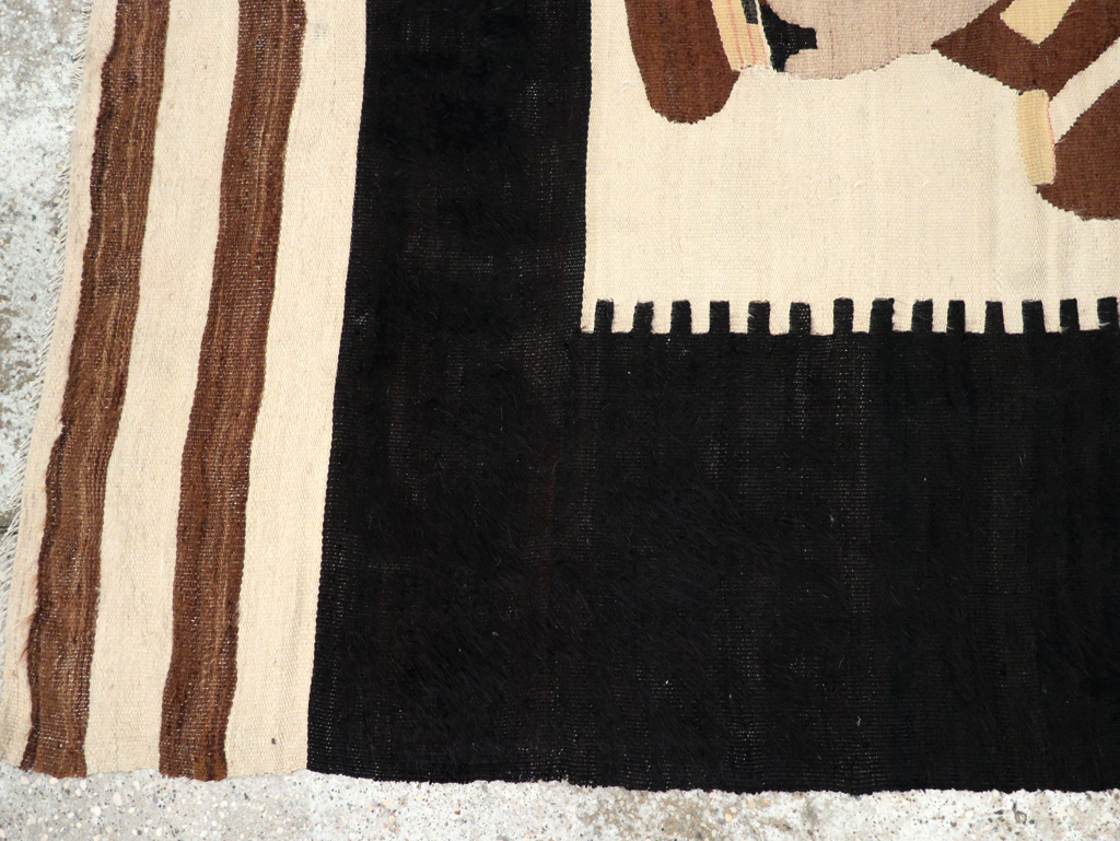 Vintage Pictorial Flatweave, No.28052 - Gss