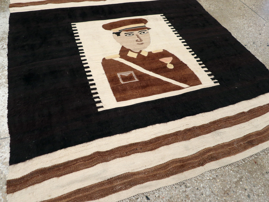 Vintage Pictorial Flatweave, No.28052 - Gss