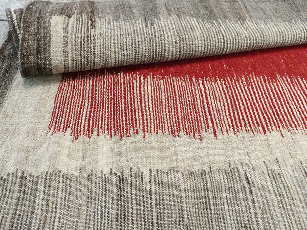 Modern Persian Flatweave Kilim, No.28054 - Gss