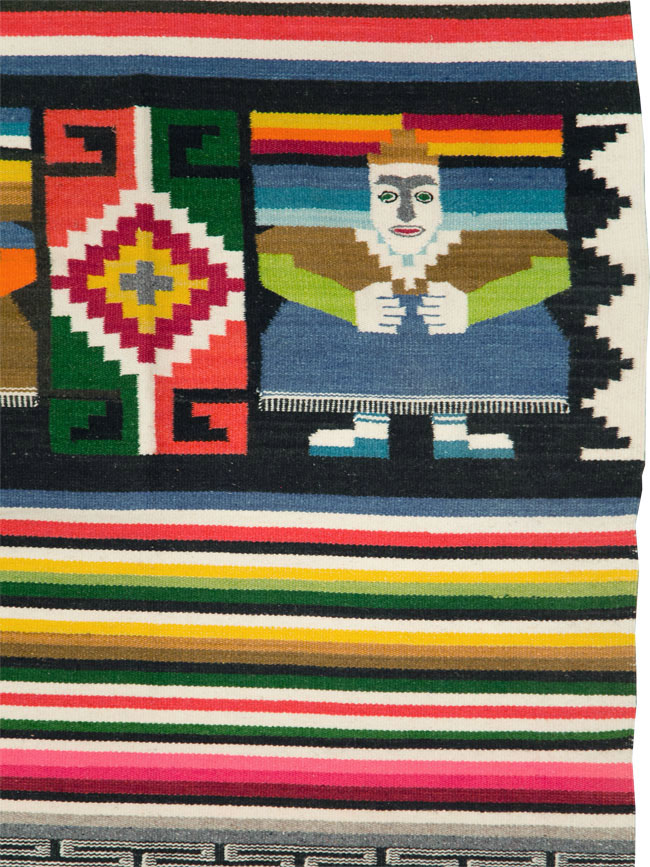 Vintage Persian Pictorial Kilim, No.28055 - Gss