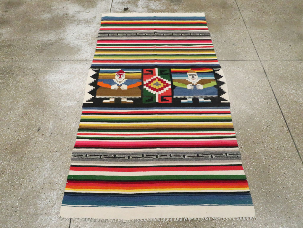 Vintage Persian Pictorial Kilim, No.28055 - Gss