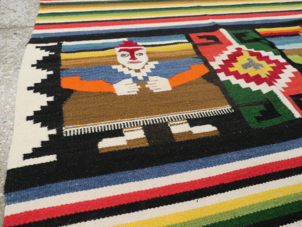 Vintage Persian Pictorial Kilim, No.28055 - Gss