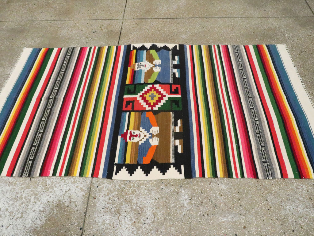 Vintage Persian Pictorial Kilim, No.28055 - Gss