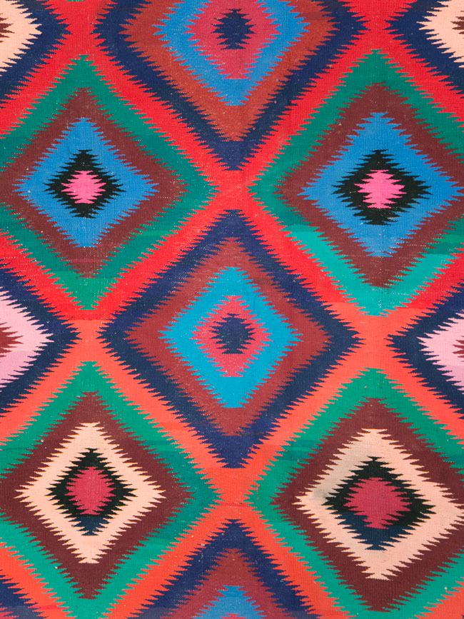 Vintage Persian Flatweave Kilim Gallery Carpet, No.28057 - Gss