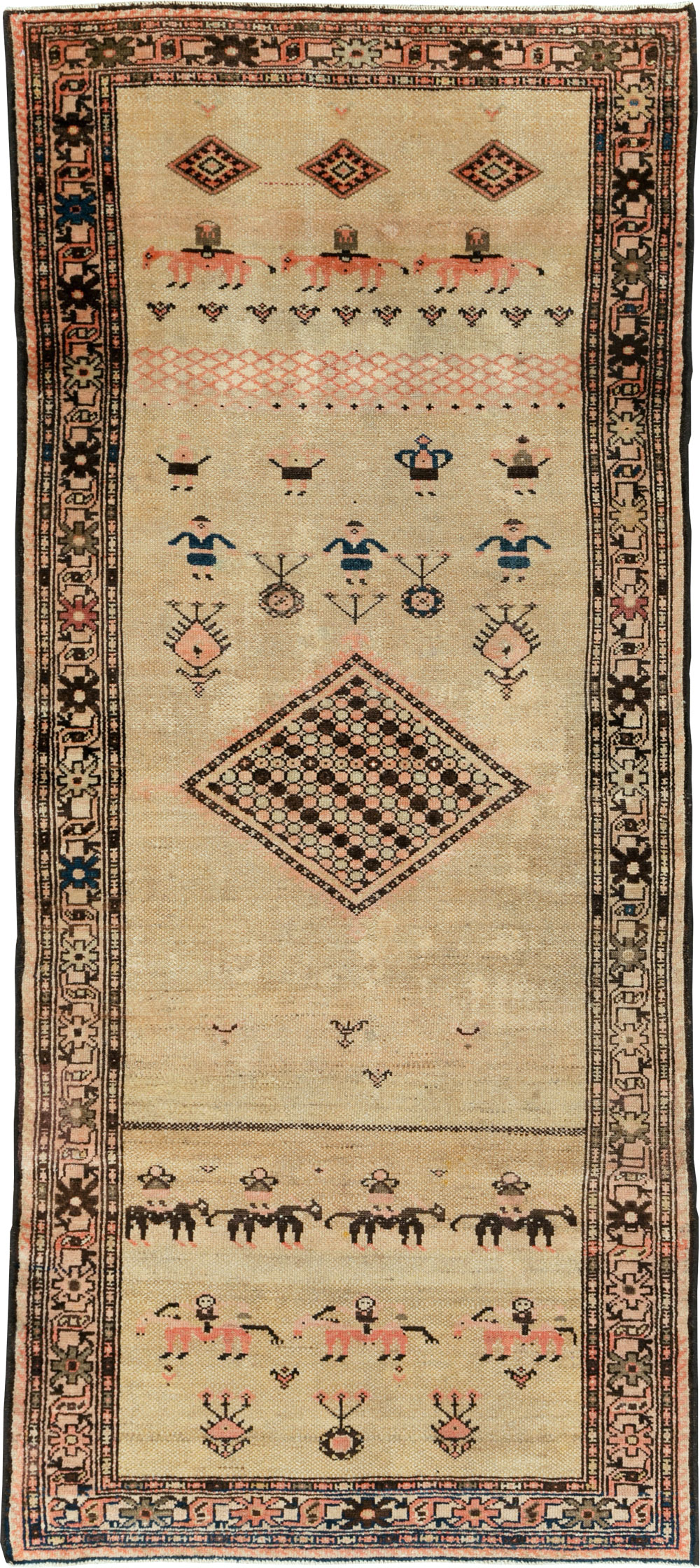 Antique Persian Serab Pictorial Runner, No.28065 - Gss