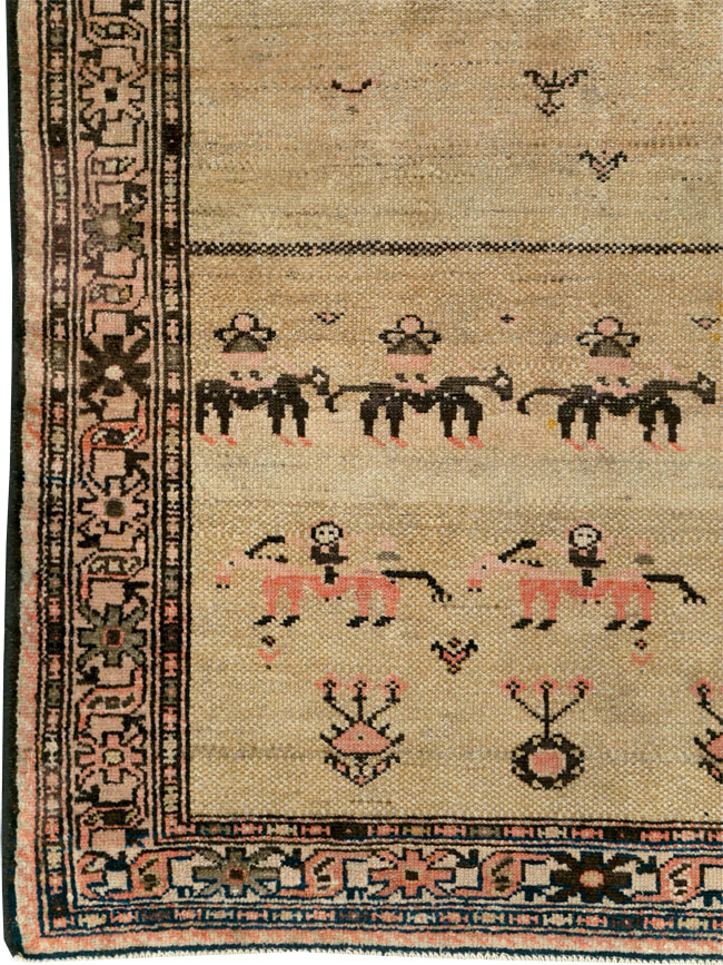 Antique Persian Serab Pictorial Runner, No.28065 - Gss