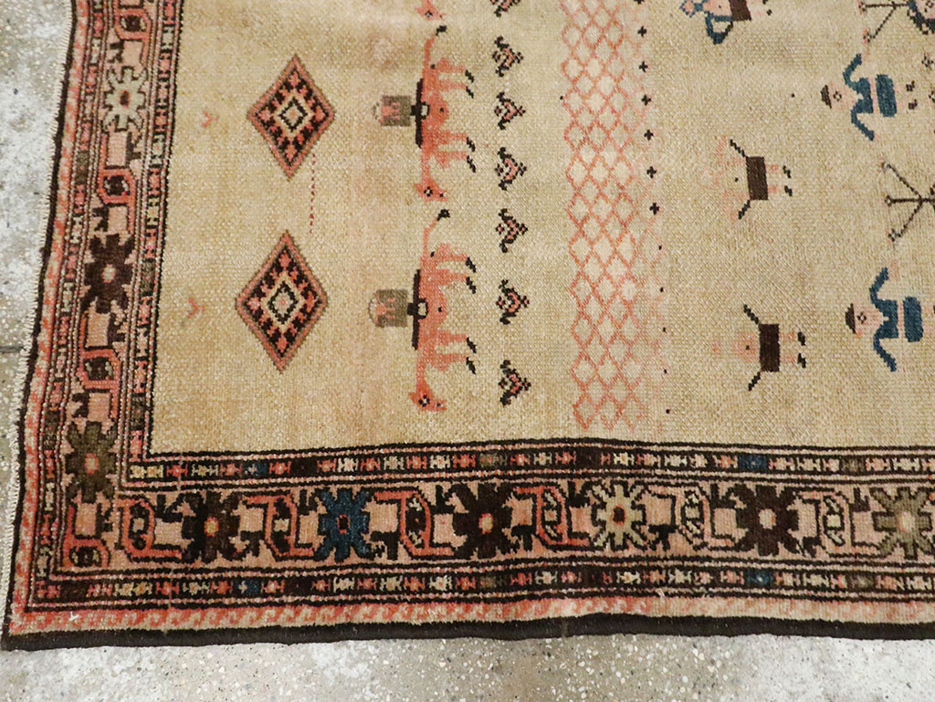 Antique Persian Serab Pictorial Runner, No.28065 - Gss