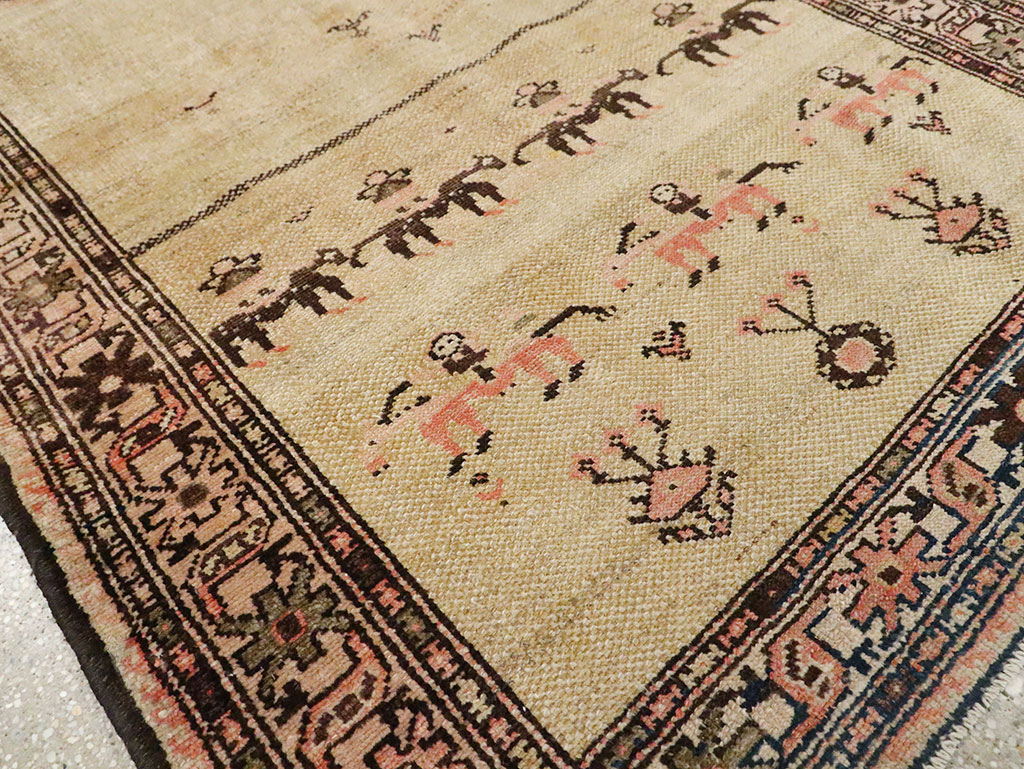 Antique Persian Serab Pictorial Runner, No.28065 - Gss